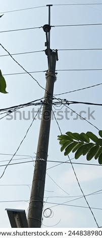 connection of electric cables to electricity tower poles