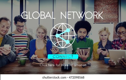 Connection Internet Communication Network Sharing Concept