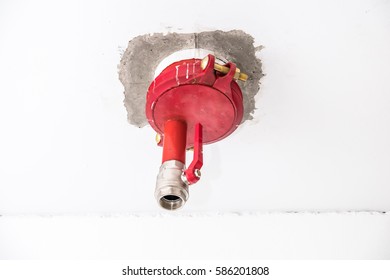 Connection Point Of An Emergency Indoor Sprinkler System