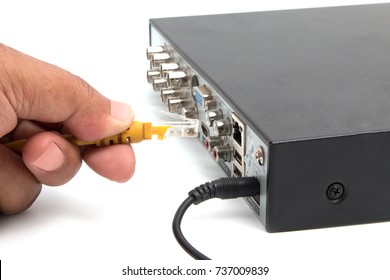 Connection Port Behind Digital Video Recorder