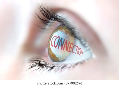 Connection reflection in eye. 
