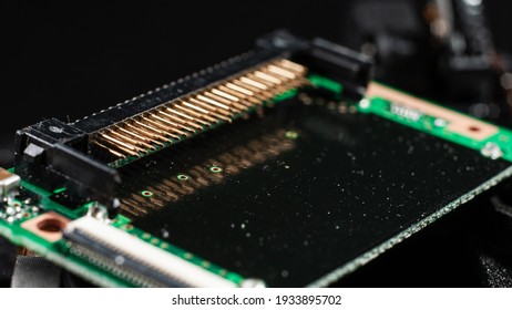 Connector for connecting a memory card to the camera for transferring information close-up
