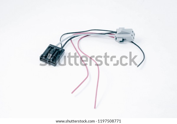 Connector for wiring. Spare part of the engine\
electrical system.