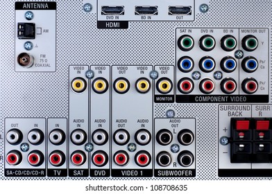 Connectors On An AV Receiver