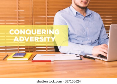 CONQUERING ADVERSITY CONCEPT