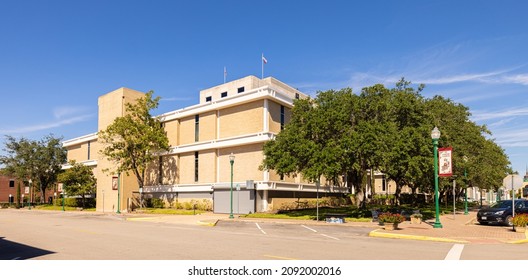 Conroe, Texas, USA - October 17, 2021: The Montgomery County Courthouse