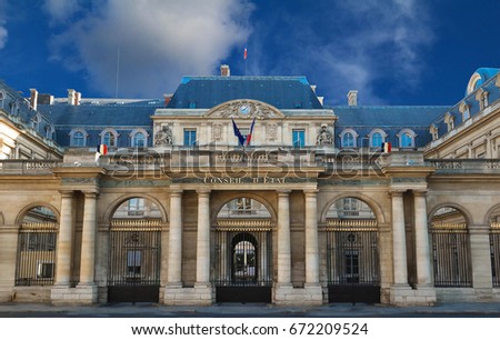 The Conseil d Etat (Council of State) , Paris, France.