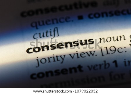 consensus word in a dictionary. consensus concept