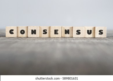 CONSENSUS Word Made With Building Blocks