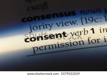 consent word in a dictionary. consent concept