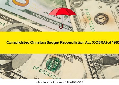 Consolidated Omnibus Budget Reconciliation Act COBRA Of 1985.The Word Is Written On A Slip Of Colored Paper. Insurance Terms, Health Care Words, Life Insurance Terminology. Business Buzzwords.