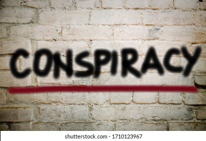 Conspiracy Theory Graffiti Wall Concept 