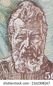 Constantin Brancusi portrait from Romanian money