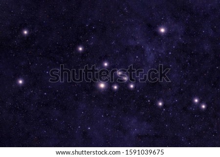 Constellation Taurus. Against the background of the night sky. Elements of this image were furnished by NASA.