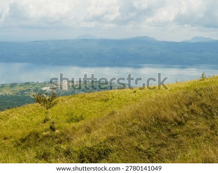 constrasting with cloud shadows and dense distant forests