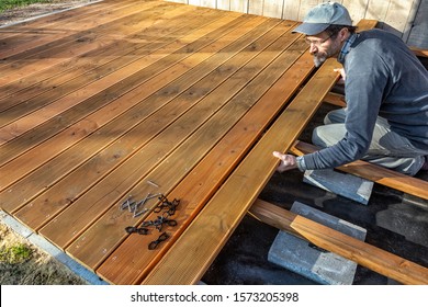 Constructing a Wooden Flooring of a Terrace