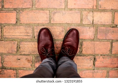 Construction bricks floor.