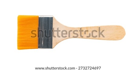Construction brushes close-up on a white isolated background