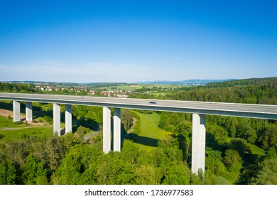 construction of a concrete viaduct at the Aichtal valley near Stuttgart in Germany - Powered by Shutterstock