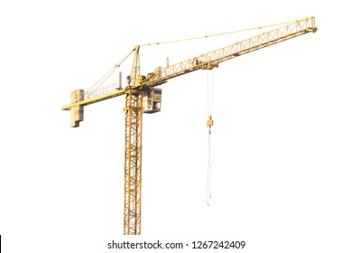 Construction Crane Isolated On White Background