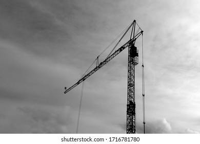 Construction Crane Simple Minimalist Black White Stock Photo 1716781780 ...