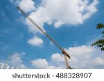 Construction Crane With Sky Background