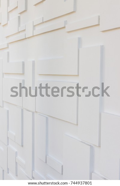 Construction Details Multilevels Wall External Decoration Stock Photo ...