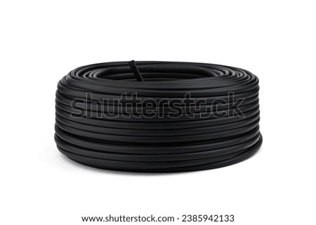 Construction electrical cable isolated on white background.