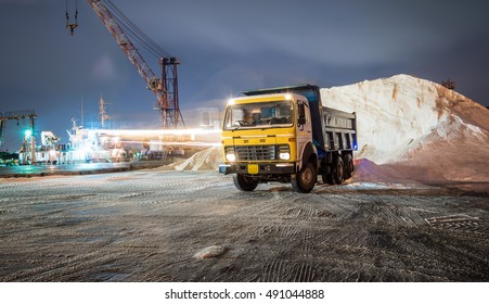 Construction Equipment On Nightshift