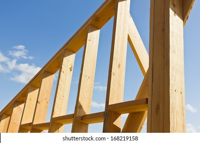Construction frame made out of wood to create a wall.   