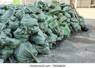 construction garbage in bags