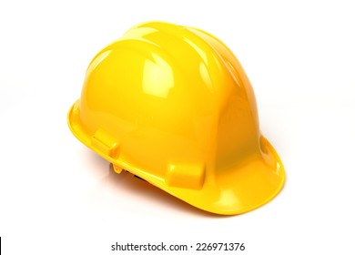 Construction Hard Hat On The White Background. Isolated On White