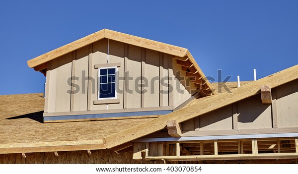 Construction Home Building Industry Carpentry Sitework Stock Photo