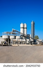 Construction industry concrete mixing batching plant and equipment. - Shutterstock ID 2042933750