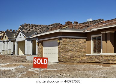 Construction Industry New Home For Sale With Sold Sign