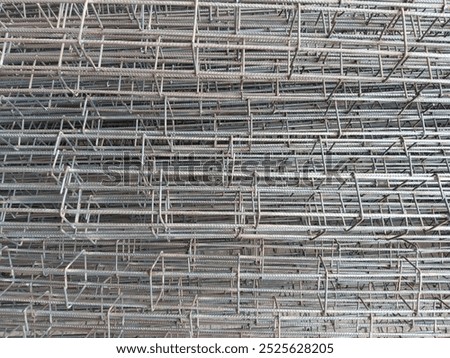 The construction iron frame of a building under construction