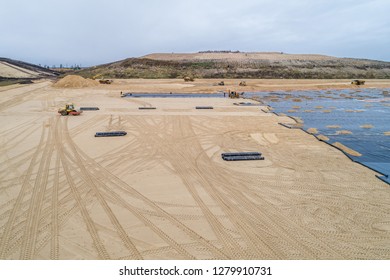 The Construction Of The Landfill And Installation Of Geomembrane