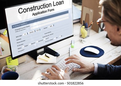 Construction Loan Application Form Concept