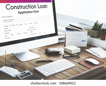 Construction Loan Application Form Concept