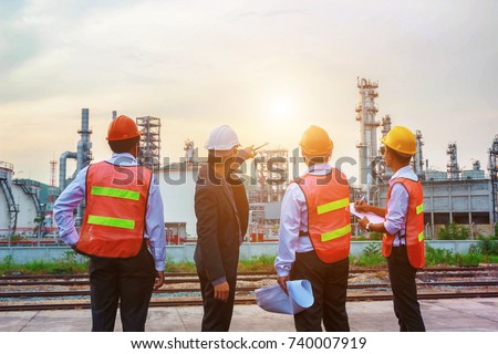 Construction manager and engineer team working, discussing plans