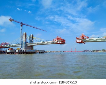 Construction Of A New Bridge Over The Palembang Musi River, Indonesia