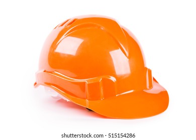 Construction Orange Helmet Isolated On White Stock Photo 515154286 