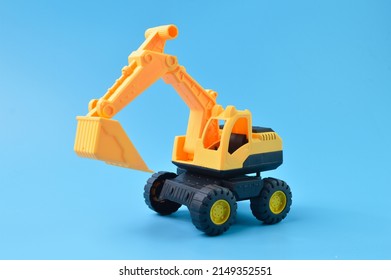 blue backhoe toy