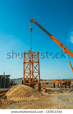 Similar – Image, Stock Photo crane Construction site