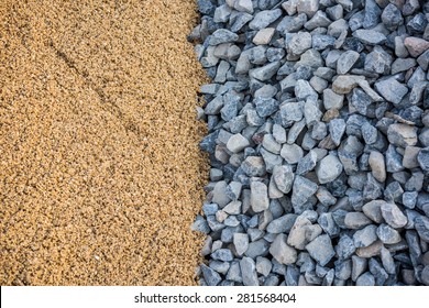 Construction Sand Pile And Rocks