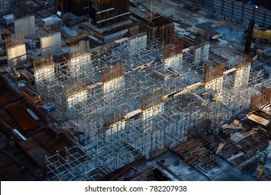 Construction site background in Kuala Lumpur, Malaysia.