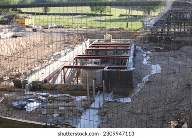 Construction site, barn conversion and extension