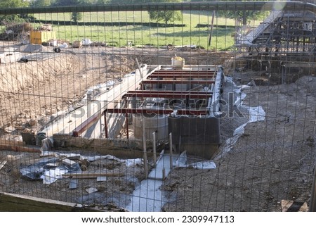 Construction site, barn conversion and extension