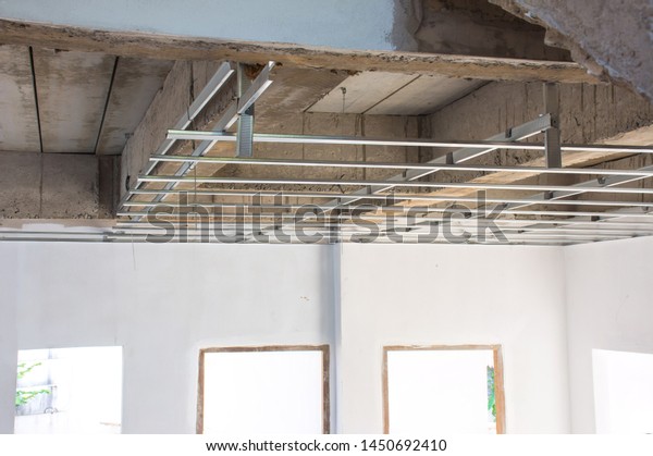 Construction Site Building Cement Board Install Stock Photo Edit