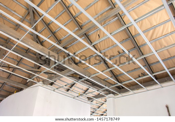 Construction Site Building Cement Board Install Stock Photo Edit